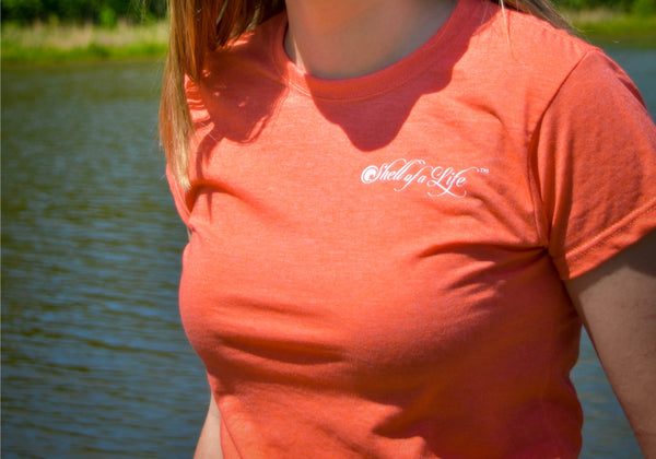 Ladies heather crew neck tee